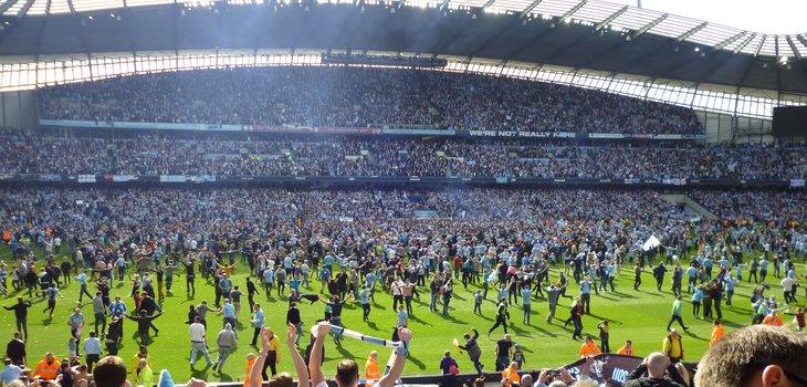 Manchester City Pitch Invasion